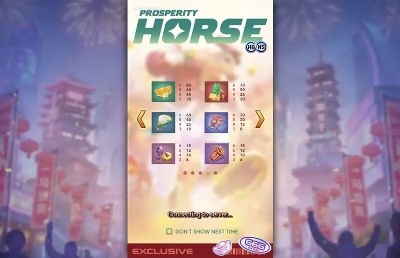 Prosperity Horse - tabel pembayaran simbol